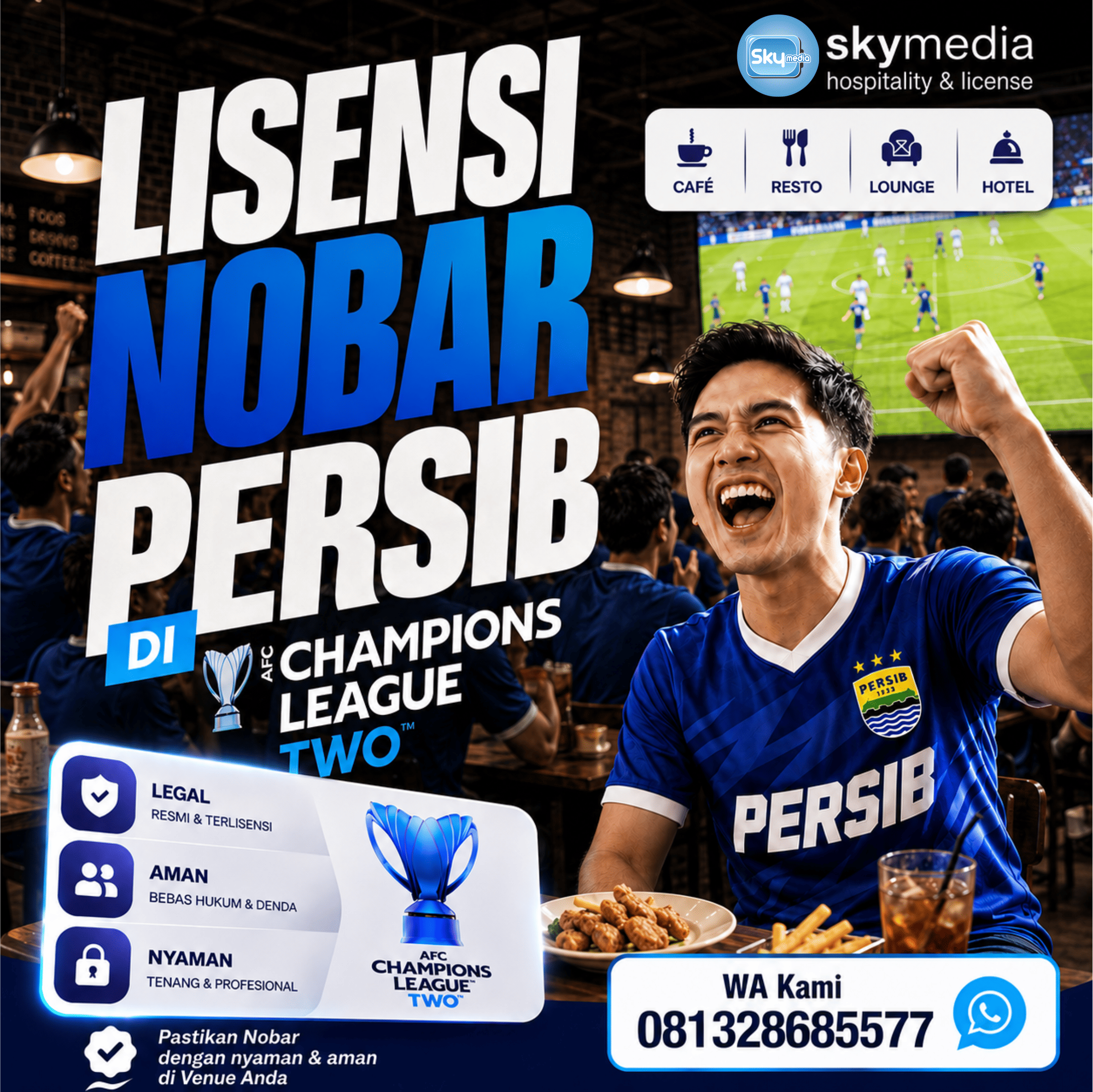 Nobar AFC Champions League Two bersama Bobotoh Persib Bandung